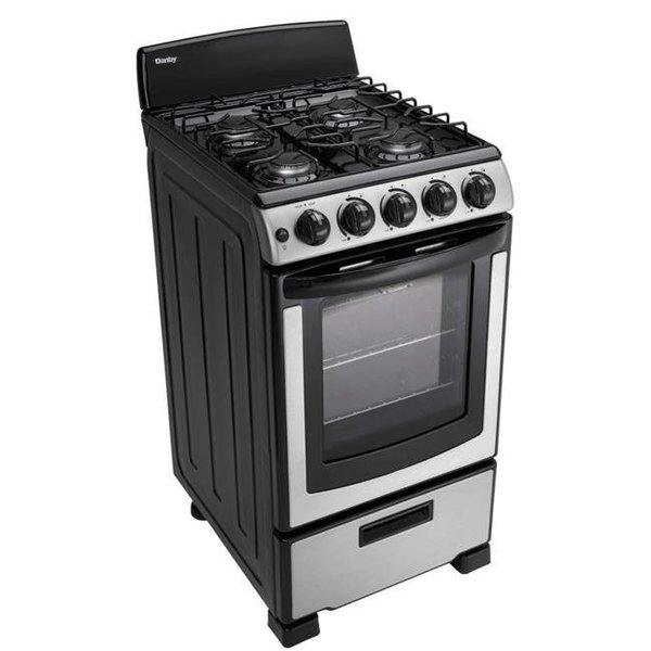 Danby Danby DR202BSSGLP 20 in. Free Standing Gas Range; Stainless Steel DR202BSSGLP